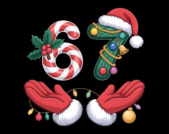 Navidad 67 de la Generación Z PNG, Clipart de manos de Papá Noel (Descarga digital)
