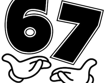Diseño de meme "Gen Z Slang 67", gráfico viral de Internet (PNG)
