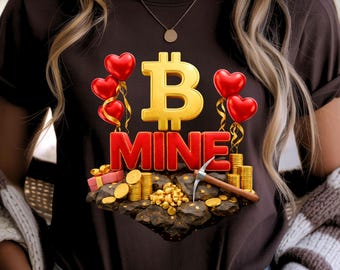 Bitcoin Valentine PNG / Diseño Crypto Be Mine, regalo para amantes de las monedas (listo para imprimir)