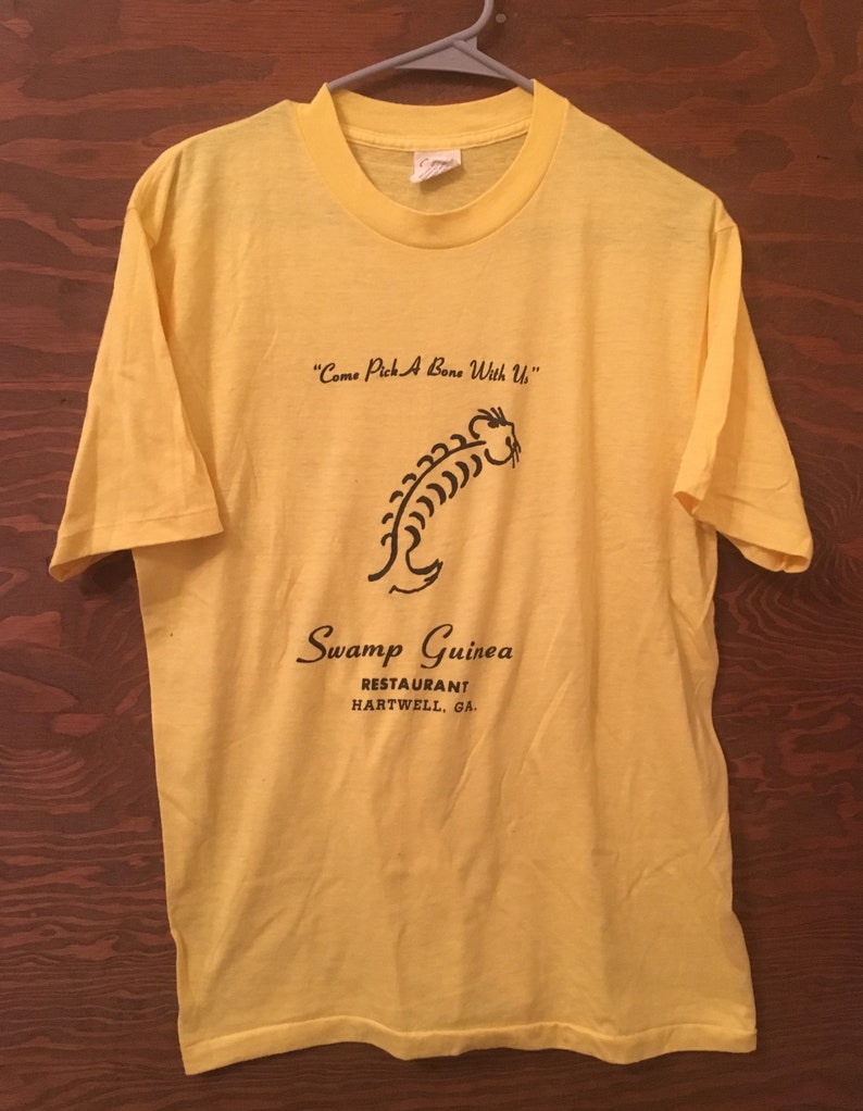 Vintage Swamp Guinea Restaurant Hartwell 1980s Yellow Etsy