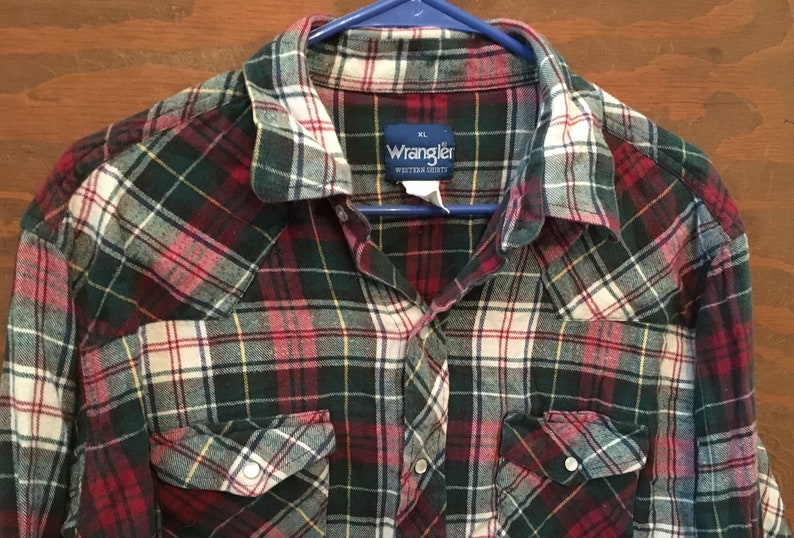 vintage wrangler button down shirt