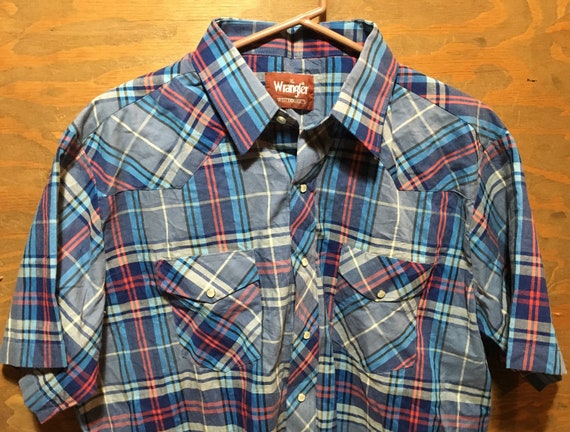 vintage wrangler button down shirt
