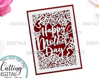 Mothers day card svg, Cricut cards svg, Rosses mothers day card svg, Greeting card svg, papercut svg