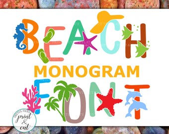 under the sea svg, monogram font svg, under the sea clipart, png, under the sea font, ocean svg, svg file, seahorse svg, turtle svg, bundle