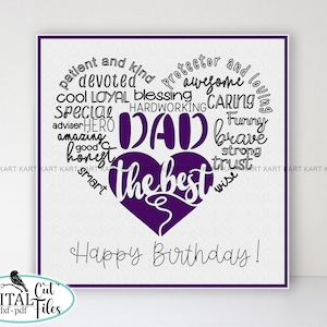 Papa verjaardagskaart svg | Cricut kaart svg bestand knippen | Gelukkige verjaardagskaart svg | Pensnijproject Cricut | digitale download