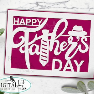 Biglietto per la festa del papà in ufficio in formato SVG per Cricut, biglietto per cravatta festa del papà in formato SVG, biglietto in formato SVG per la festa del papà felice, taglio laser in formato SVG, biglietto per lui Cricut