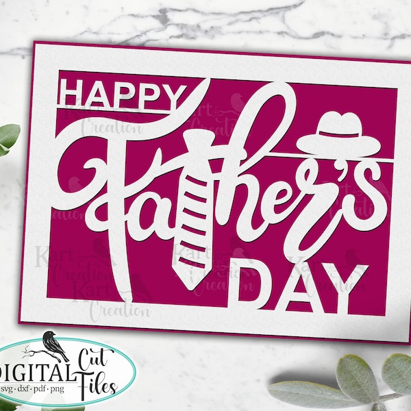 Office Fathers day card svg for Cricut, tie card father's day svg, Happy fathers day svg card, laser cut svg,  card for him Cricut