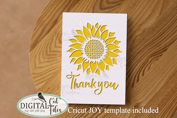 Sunflower Thank You Insert Card Svg for Cricut, Cricut Joy, Cards Cricut  Maker, Cricut Explore Air, Cut Out Card Svg, Papercut Svg -  Israel