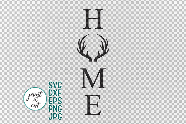 Download Home sign svg file antlers home svg hunting svg vertical ...