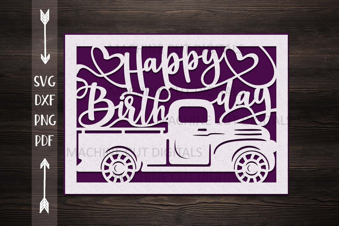 Svg Template Cricut Happy Birthday Card Svg Free