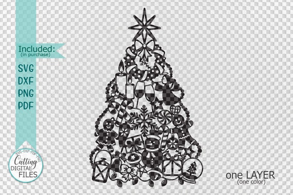 Download Free Christmas Tree Svg Paper Cut Template Laser Cut Template Etsy SVG DXF Cut File