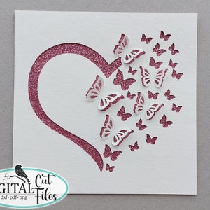 Pop-up harten kaart SVG, hart kaart SVG, 3D Valentines kaart SVG, Cricut kaart, verjaardagskaart SVG, Memorial Card SVG, dank u kaart SVG