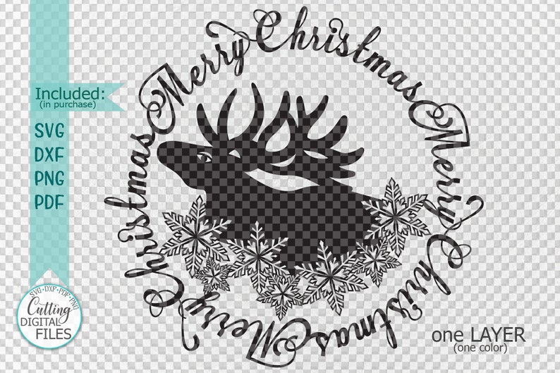 Download Moose Merry Christmas sign svg laser cut file for ...