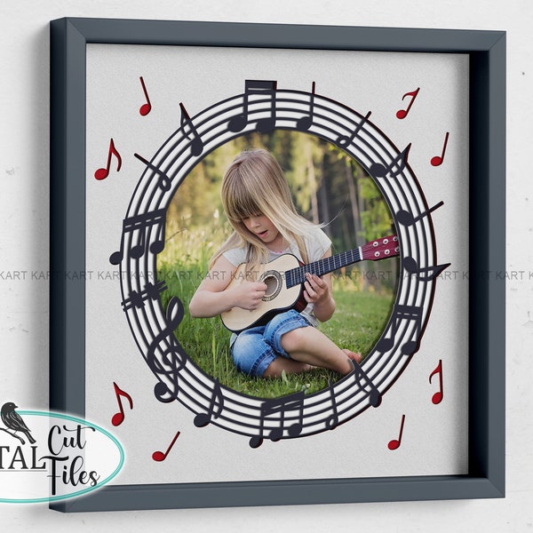 Music Photo Frame svg Cricut 3D Shadow Box, Music Multilayered svg, Layered Paper Art svg, 3D music svg, Custom photo shadow box svg Music Photo Frame svg Cricut 3D Shadow Box, Music Multilayered svg, Layered Paper Art svg, 3D music svg, Custom photo shadow box svg