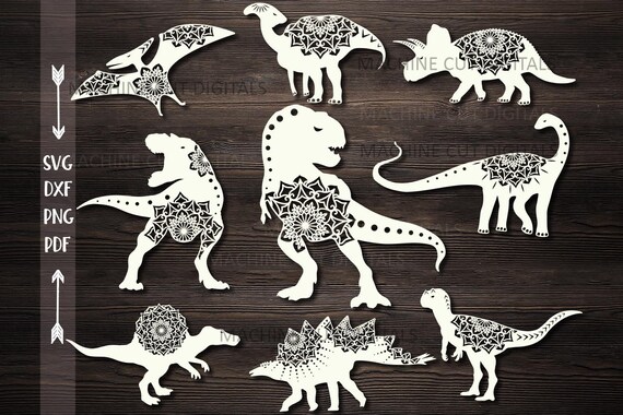 Download Mandala Dinosaur Bundle Laser Cut Templates For Glowforge Etsy