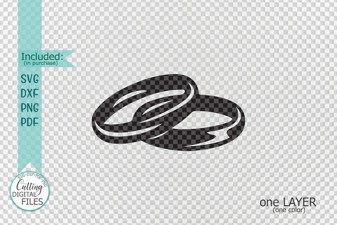 Wedding Rings Svg Svg Cut Out File Rings Digital Wedding Etsy
