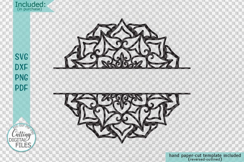 Download Split mandala for name svg file mandala split monogram svg ...
