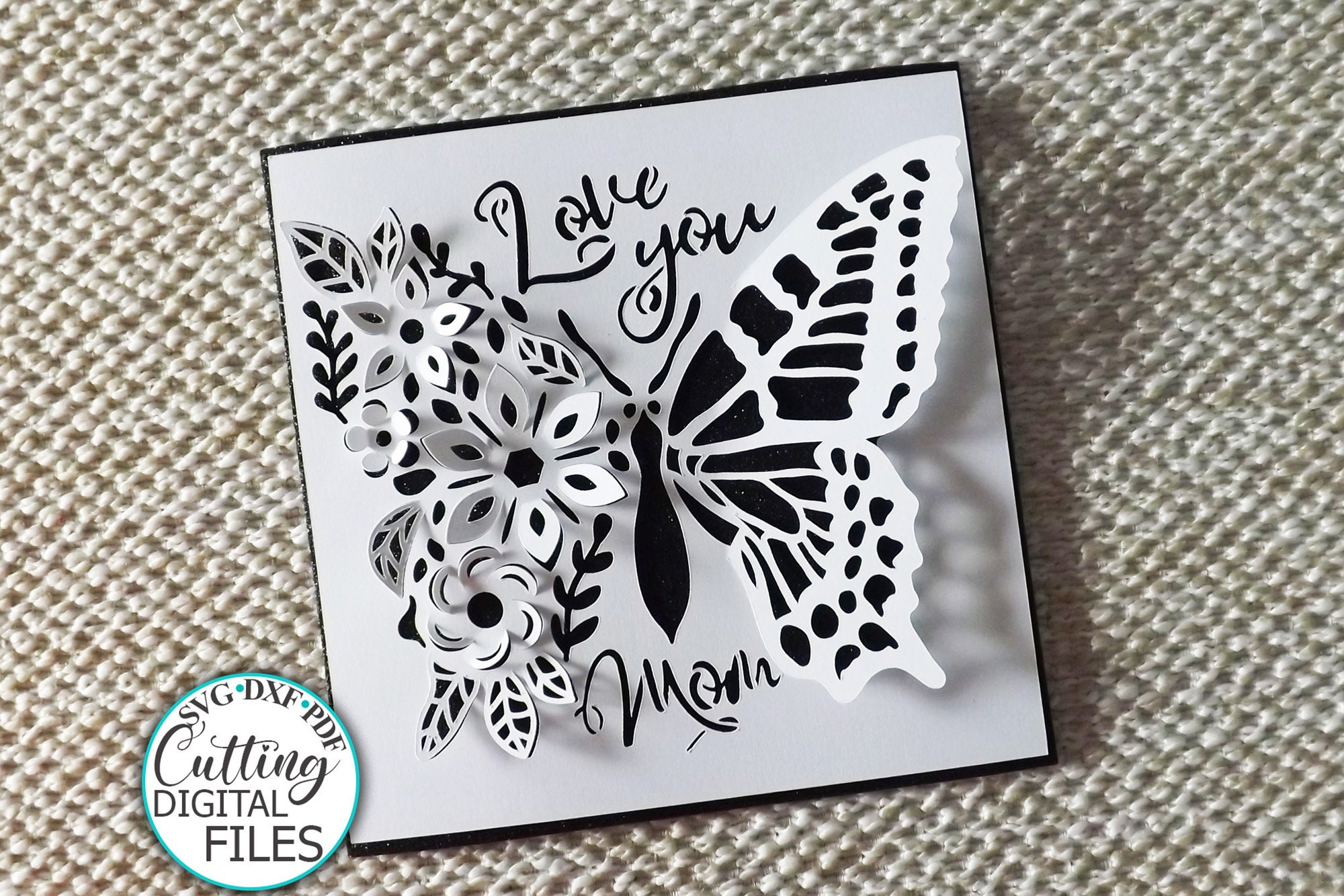 Pop Up Butterfly Card Svg Mothers Day Card Svg Love You Card Etsy