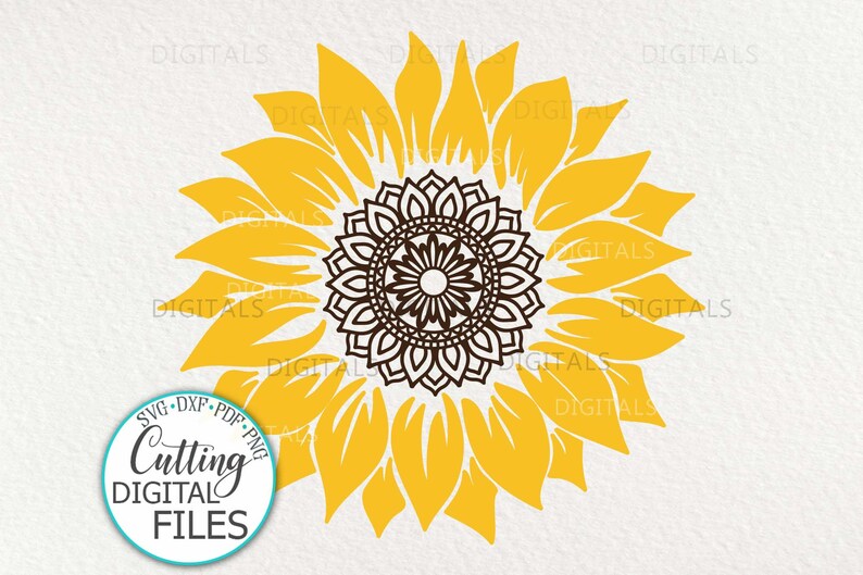 Download Sunflower Mandala svg cricut design svg vinyl cut template ...