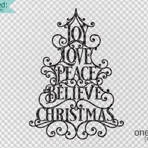 Christmas Tree Hanging Ornament Svg Laser Cut File for - Etsy