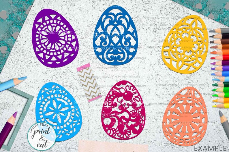 Download Easter eggs svg laser cut files bundle for glowforge dxf ...