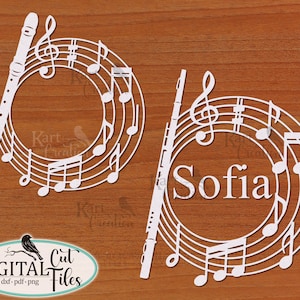 Flöte Monogramm svg, flöte svg, Cricut cut Datei, Silhouette-Datei, svg download, Vinylschnitt Vorlage, Papierschnitt svg, Papierschnitt, Glowforge