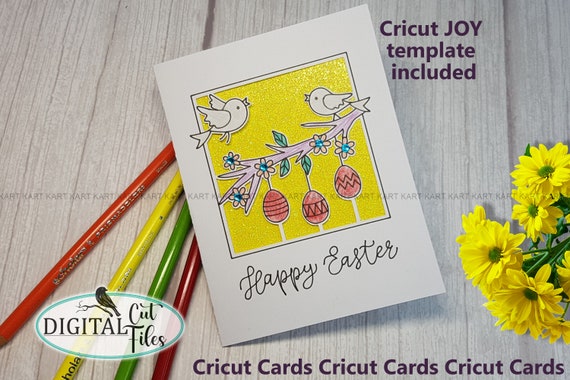 Easter Insert Card Svg, Cricut Joy, Cricut Maker, Cricut Explore Air,  Papercut Svg, Draw and Cut Svg, Cricut Pen Svg, Happy Easter 