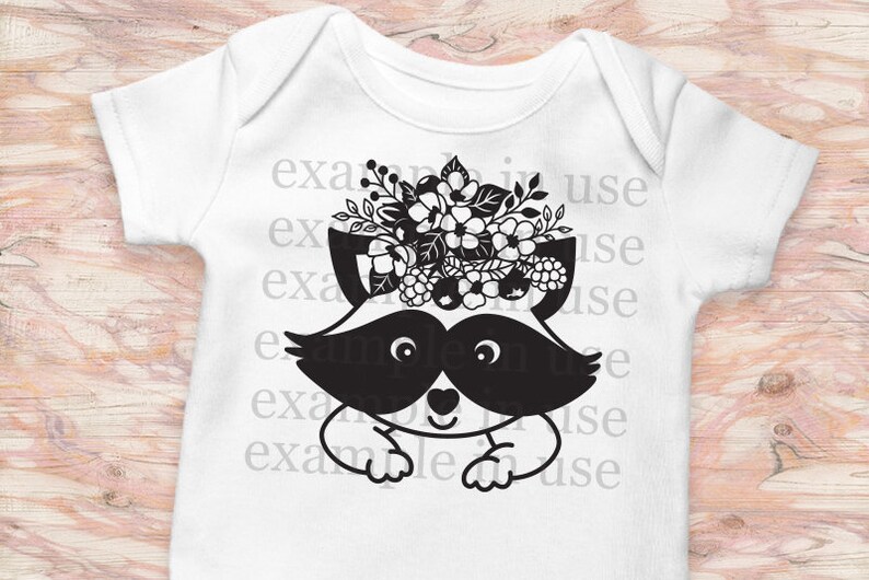 Download Cute raccoon face with flower crown svg toddler svg baby ...