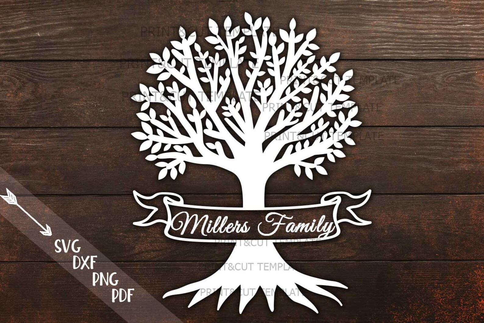 Download Family tree svg tree monogram family sign svg file ribbon ...