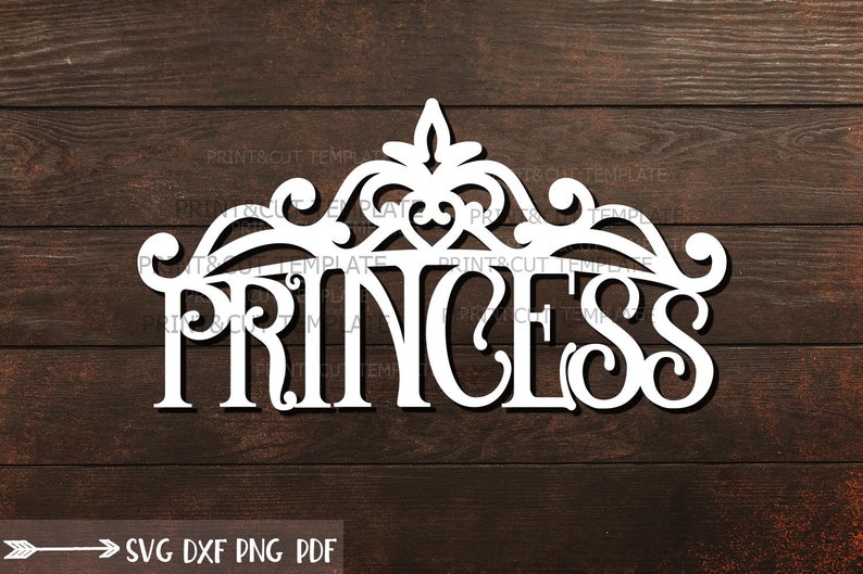 Download Princess crown princess words nursery sign svg door hanger ...