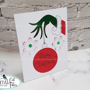 Tarjeta navideña emergente SVG, tarjeta navideña emergente 3D SVG, tarjeta Cricut Explore, tarjeta Cricut Maker SVG, tarjeta Cricut Joy, recorte de papel emergente SVG