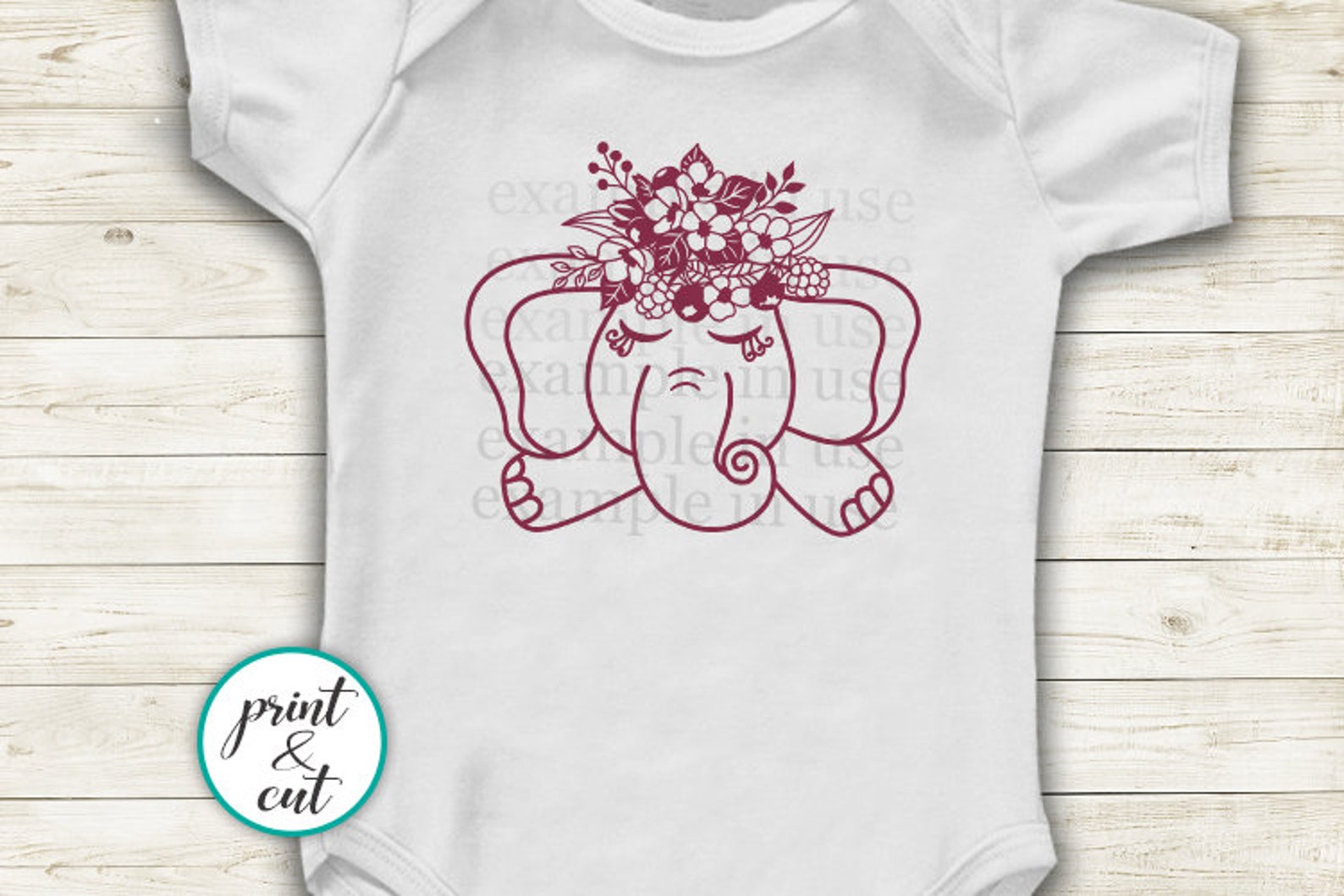 Download Cute elephant face with flower crown svg with lashes ...