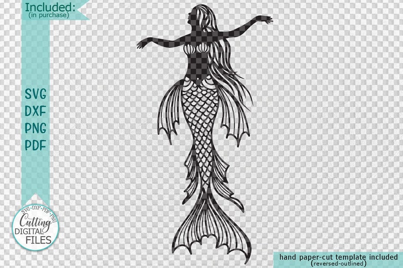 Download Mermaids bundle svg laser cut file for glowforge dxf | Etsy