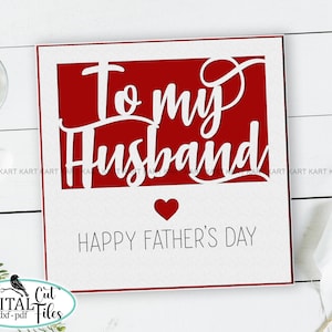 Tarjeta del día del padre para el esposo svg Cricut, tarjeta de inserción Cricut, tarjeta para él svg, tarjeta de esposo svg, tarjeta de felicitación svg