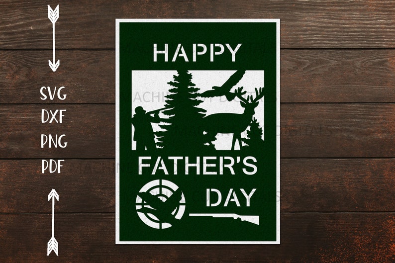 Download Hunting Happy fathers day card svg papercut svg laser cut | Etsy