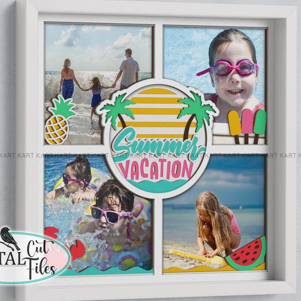Summer Shadow Box svg Custom Photo Frame Cricut , Multilayered svg, Layered Paper Art svg, 3D svg, Custom photo shadow box svg Summer Shadow Box svg Custom Photo Frame Cricut , Multilayered svg, Layered Paper Art svg, 3D svg, Custom photo shadow box svg