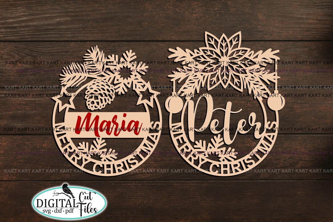 Custom Name Christmas Ornament Svg Custom Christmas Ball Svg - Etsy