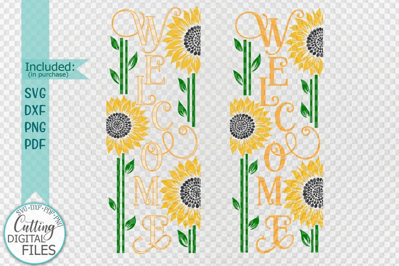 Farmhouse Style Sublimation Png Dxf Sunflower Sign Svg Hand Drawn Welcome Sign Svg Vertical Porch Sign Silhouette Project Cricut File Paper Party Kids Scrapbooking Senerval Eu