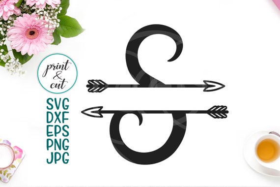 Download Monogram Letter S Svg File Split Font With Arrows Individual Etsy