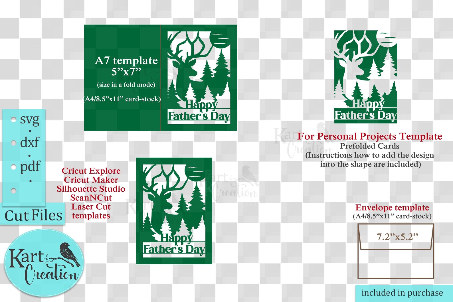 Hunting Fathers Day Card Svg for Cricut Happy Father's - Etsy