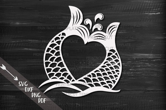 Download Mermaid Tails Heart Svg Mermaid Tail Svg Fish Tail Svg Etsy