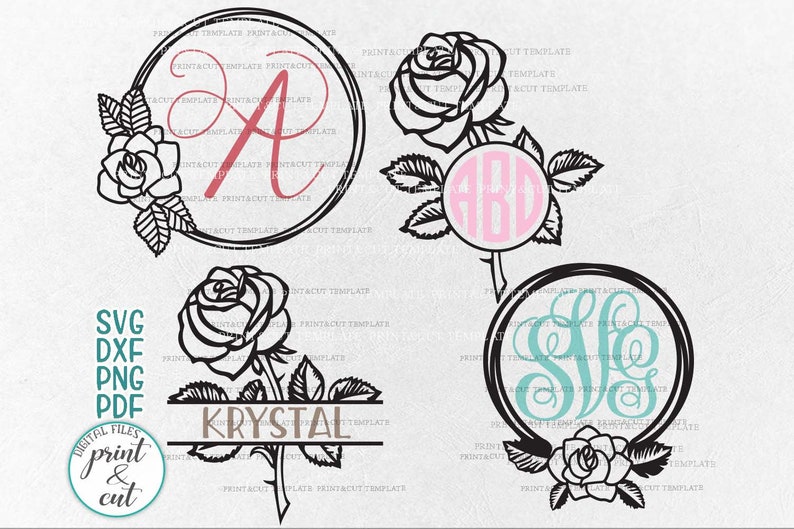 Free Free 185 Flower Split Monogram Svg SVG PNG EPS DXF File