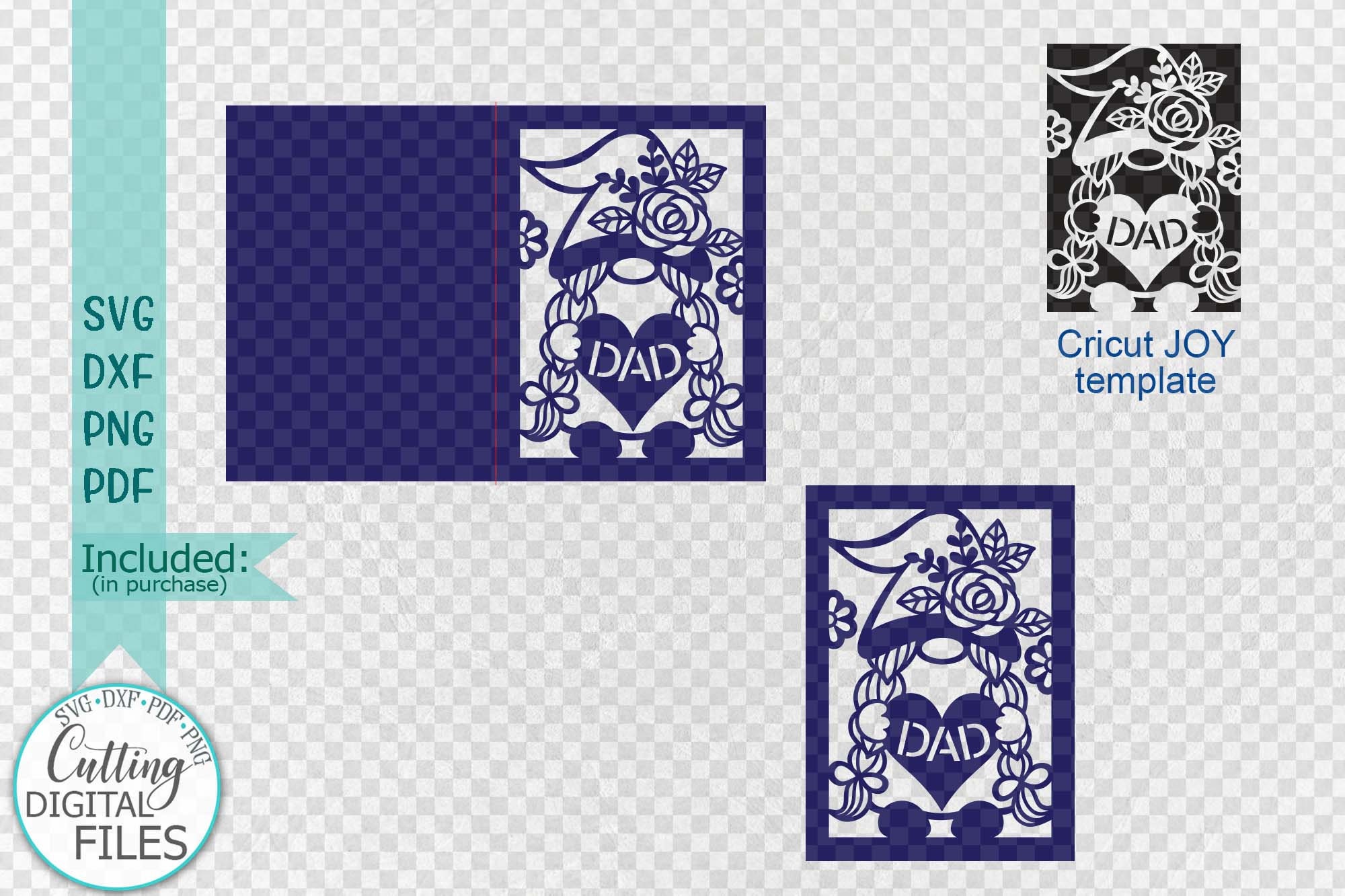 Download Mom Mum Dad Joy card svg gnome card svg Birthday card svg | Etsy