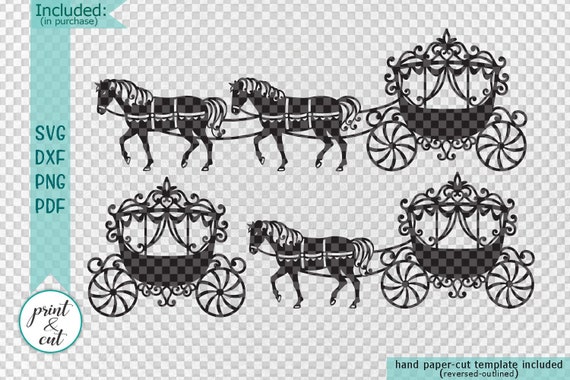 Download Princess Carriage Svg Horse Carriage Svg Laser Cut File Etsy