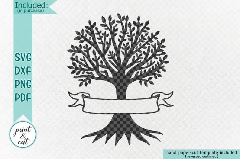 Download Family tree svg tree monogram family sign svg file ribbon ...