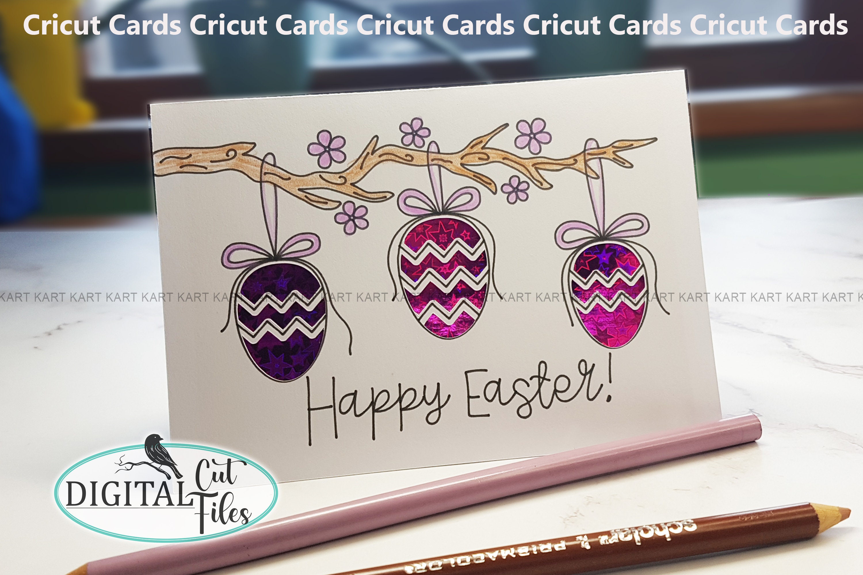 Easter Insert Card Svg, Cricut Joy, Cricut Maker, Cricut Explore Air,  Papercut Svg, Draw and Cut Svg, Cricut Pen Svg, Happy Easter 