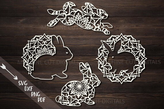 Download Bunny Mandala Svg Easter Bunny Svg Svg Files For Glowforve Etsy