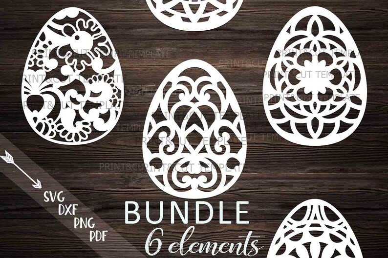 Download Easter eggs svg laser cut files bundle for glowforge dxf ...