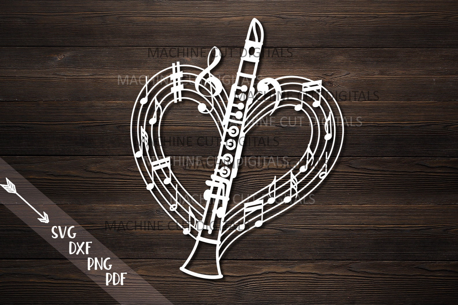 Heart Svg Svg Musical Heart Svg Papercut Etsy