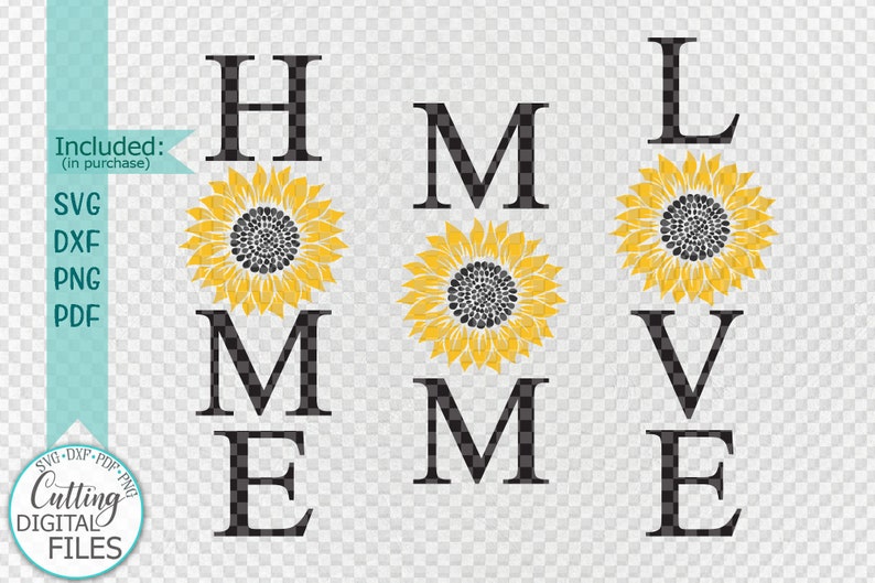 Download Home sign svg love sign svg mom sign svg sunflower sign | Etsy